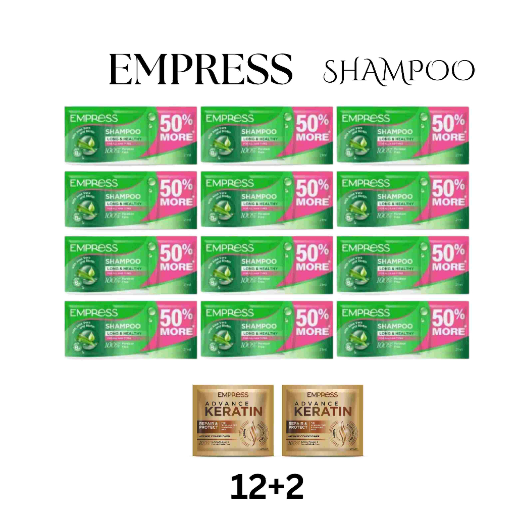 EMPRESS SHAMPOO LONG & HEALTHY GREEN / SMOOTH & SHINY PINK 21ml 12s ...