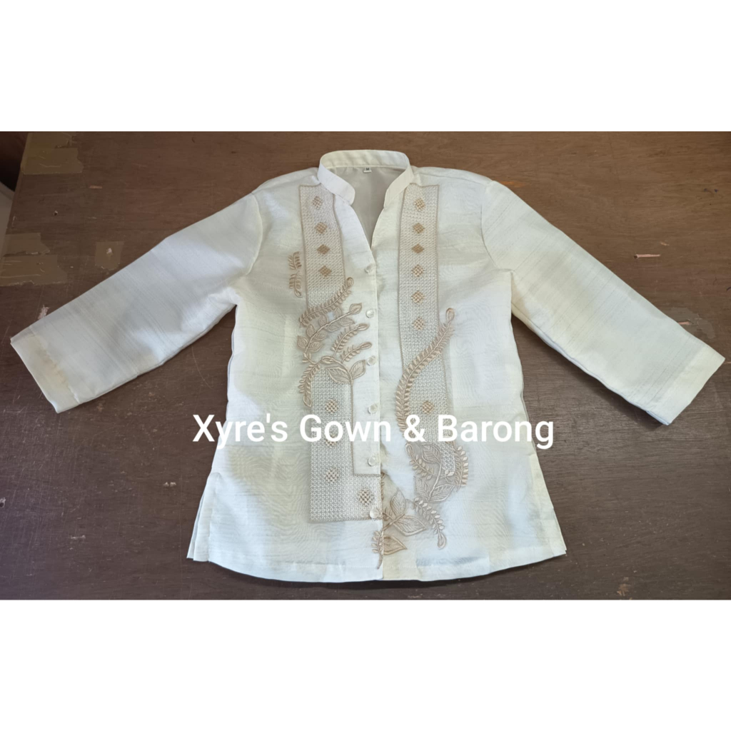 3/4 Blouse Modern Filipiniana w/ Lining/Piña Organza/Not Shiny-Direct ...