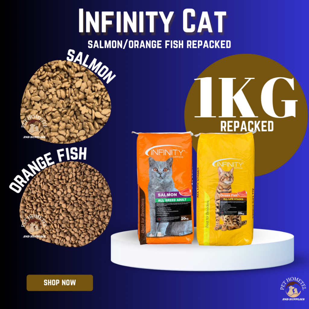 INFINITY CAT SALMON / OCEAN FISH 1KG REPACKED | Shopee Philippines