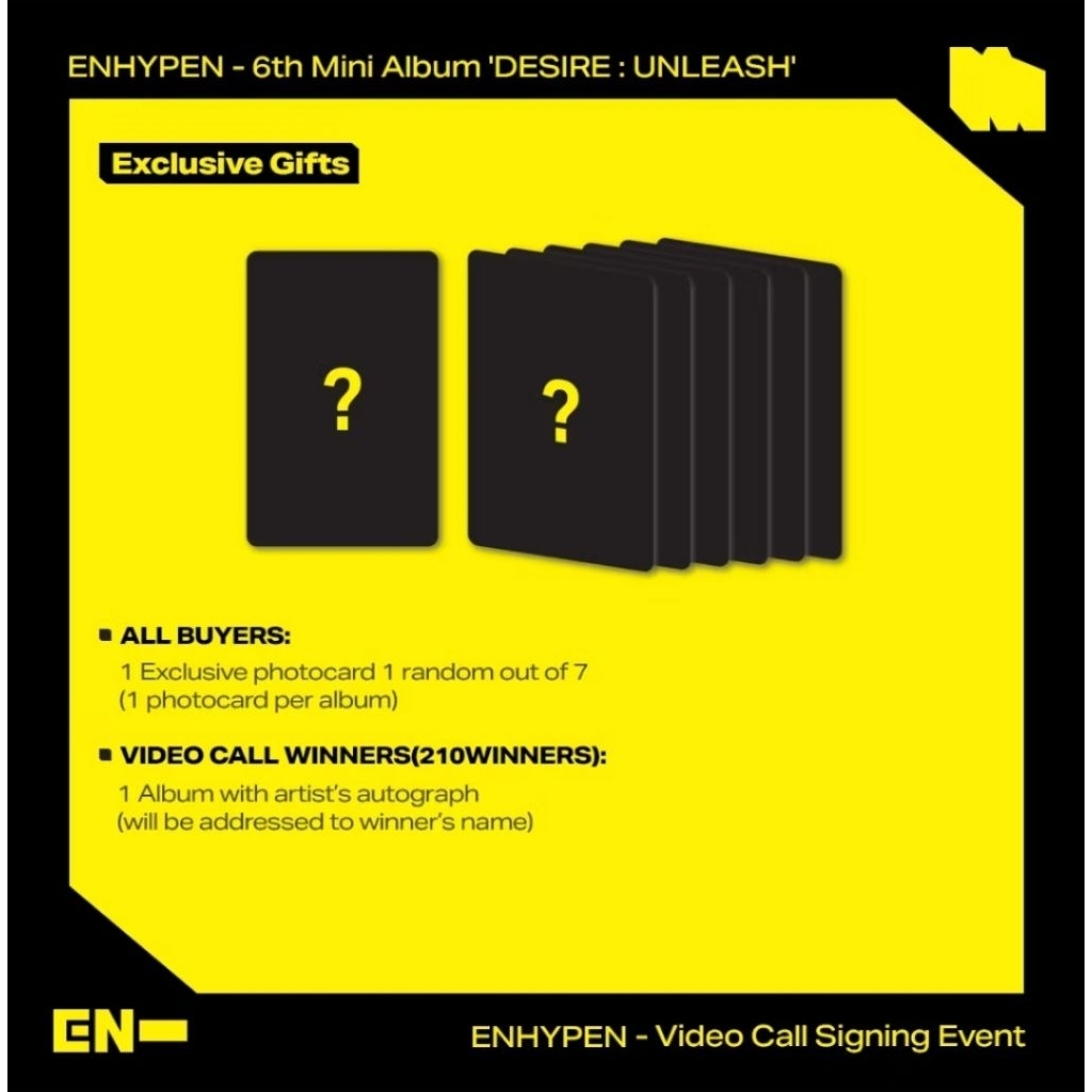 ENHYPEN - DESIRE : UNLEASH Album KPOPMERCH VCE POB PC | Shopee