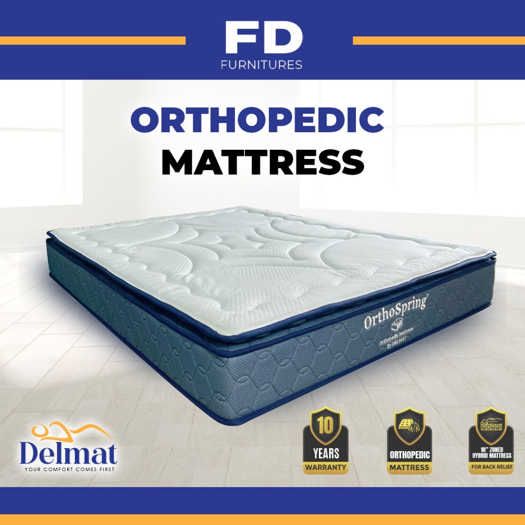 Delmat Orthopedic Cooling Memory Foam Mattress 10 Inches Thick All Sizes  Available