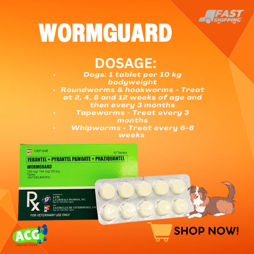 Wormguard Dewormer for Dog/Puppy (1 Tablet with Sticker) | Shopee ...