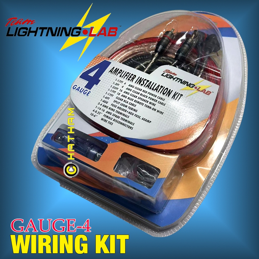 Lightning Lab Gauge 4 Wiring Kit ( Amplifier Installation Kit ...