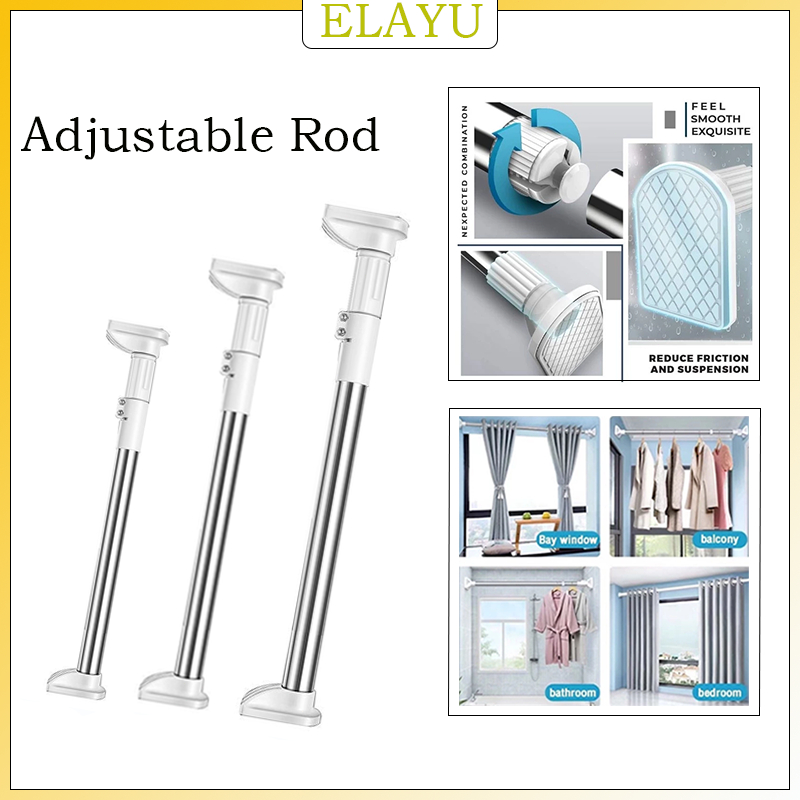 Stainless Steel Curtain Rod Telescopic Rod Adjustable Drying Rack ...
