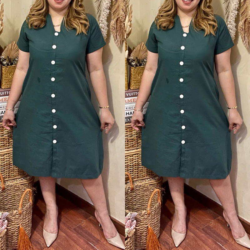 Button down dress shopee hotsell