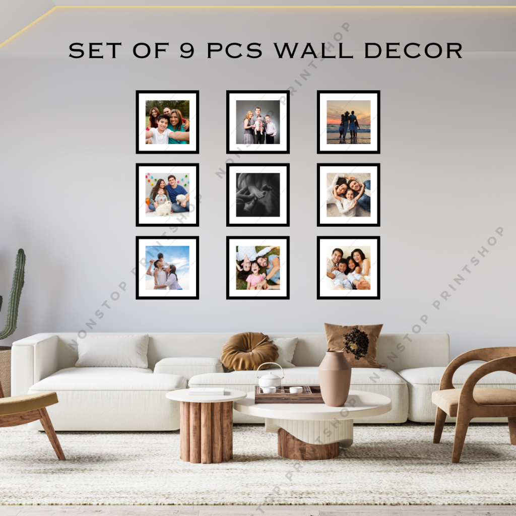 Picture Frame Design Set of 9 pcs 8x8 INCH WALL DECOR SINTRA BOARD ...