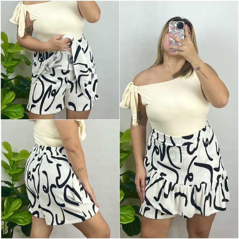 Plus size Betty ruffles plaid skort Large up to 2xl fit Shopee Philippines