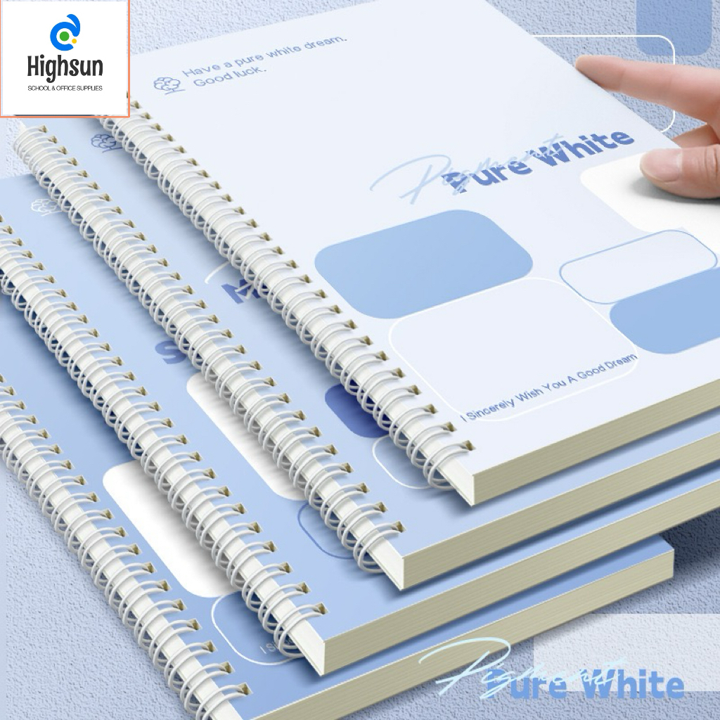 A5 Spiral Spring Aesthetic Notebook Line Writing Notebooks for School ...