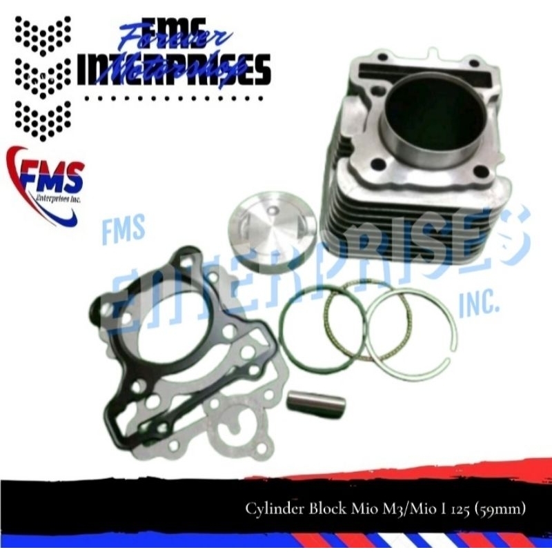 Cylinder Block Mio M3/Mio I 125 (59mm) | Shopee Philippines