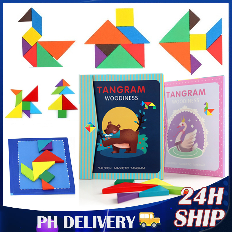 3D Magnetic Tangrams Magnetic Puzzle Book Geometric Shapes Tangram ...