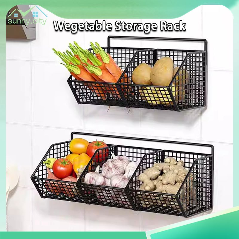 Kitchen Condiments Organizer Rack Wall Mounted Spice Storage Holder ...