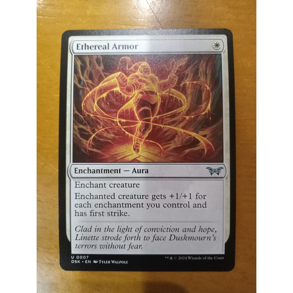 MTG Ethereal Armor Uncommon DSK Duskmourn: House of Horror Magic the ...
