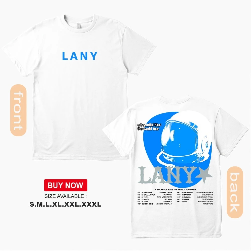 LANY A Beautiful Blur T-Shirt Oversized cotton shirt for men and