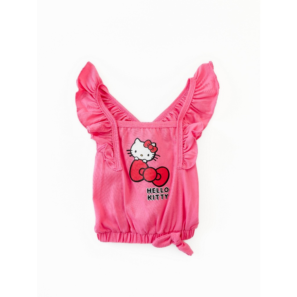 HELLO KITTY Girls Ruffled Sleeves w/ Side Knot 3-12yrs old Kids Fashion ...