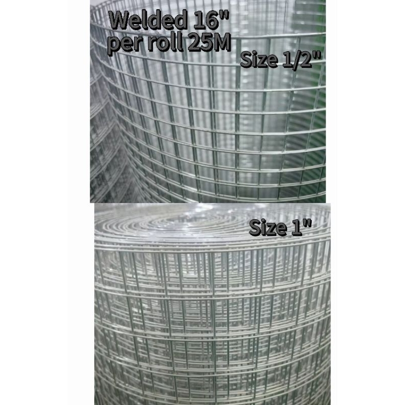 1 roll 25metes Welded Wire GAUGE 16 plating For Rabbit Cage, Plant