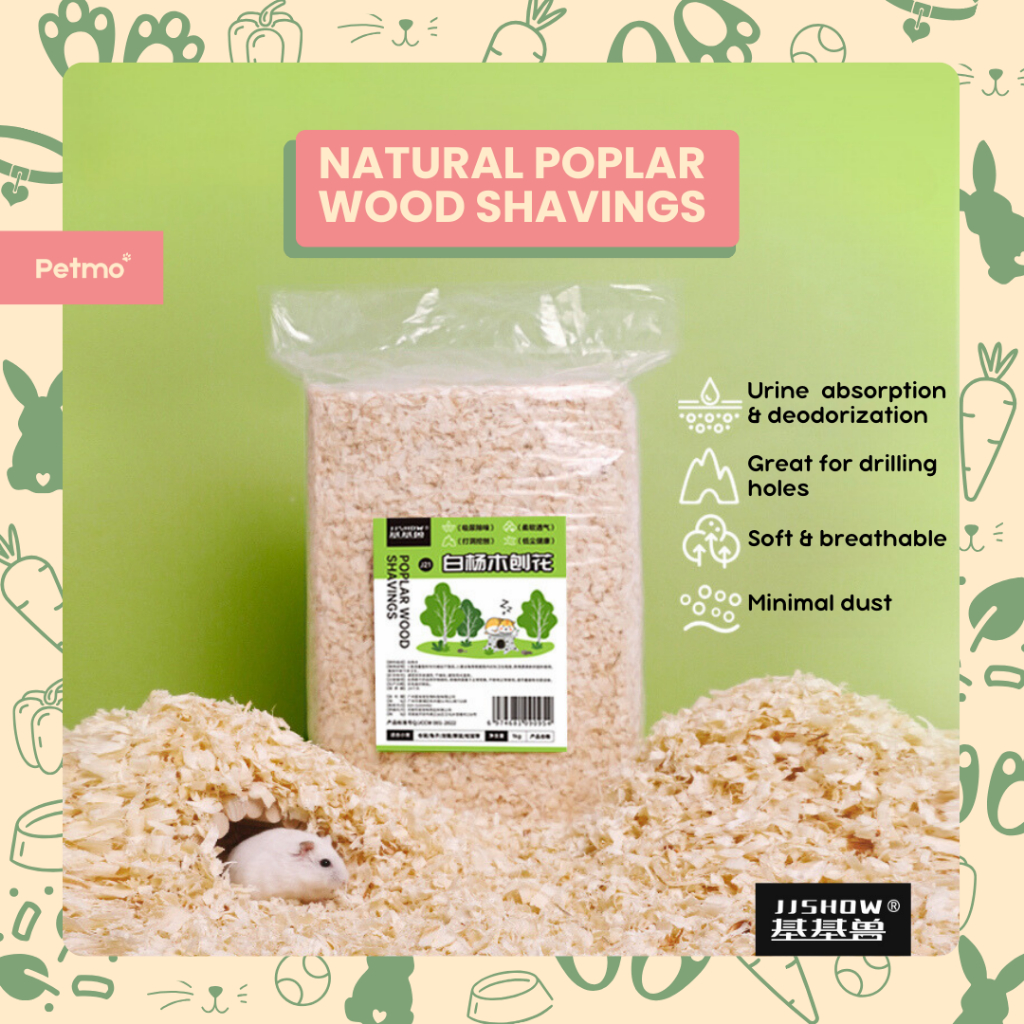 JJShow Natural Poplar Aspen Premium Wood Shavings Kusot Pet Bedding