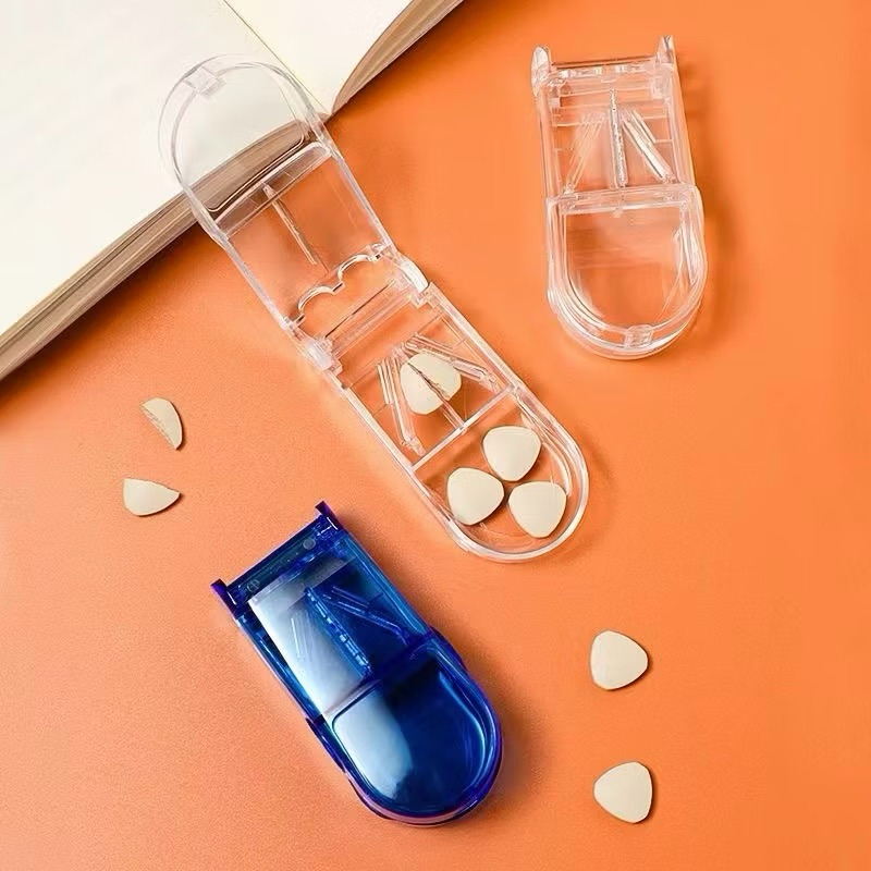 Tablet Pill (ECH ARTI) Splitter Pill Cutter Box Portable Shopee