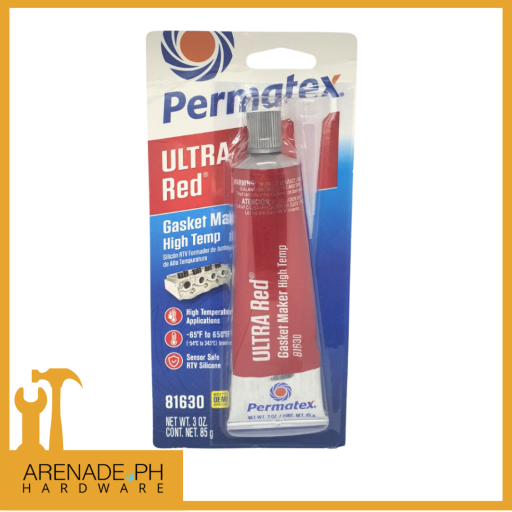 Permatex Ultra Red Gasket Maker, High Temp, 81630 - 3 oz / 85 g ...