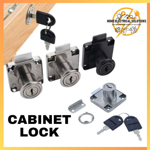 Stainless Steel Drawer Lock with 2 Key Lock Door Cabinet Lock Hardware ...
