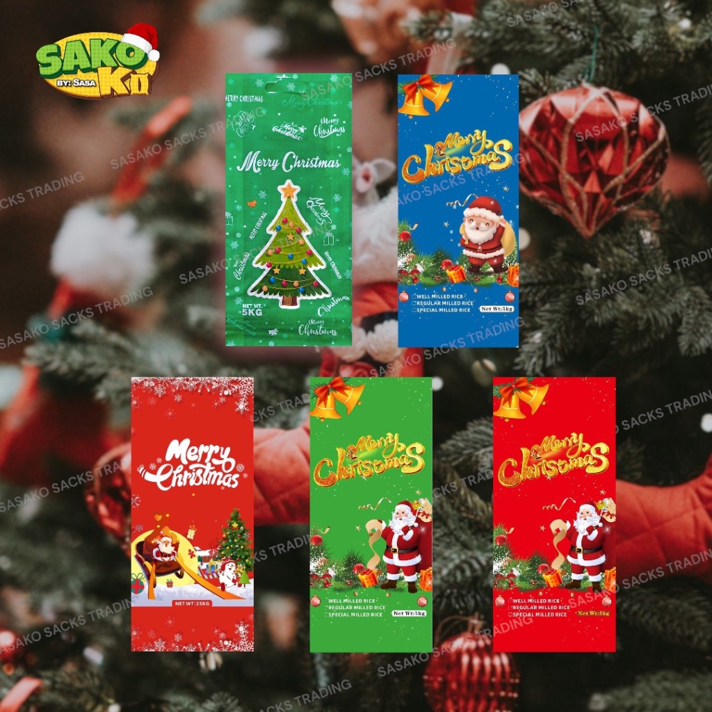 10pcs Christmas Rice Sacks Design 5kg (SAKO ONLY) | Shopee Philippines