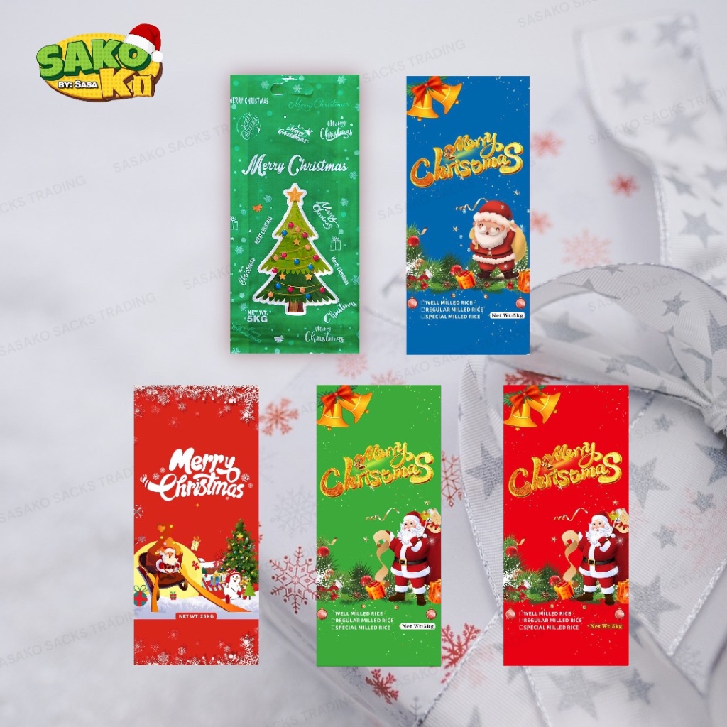 10pcs Christmas Rice Sacks Design 5kg (SAKO ONLY) | Shopee Philippines