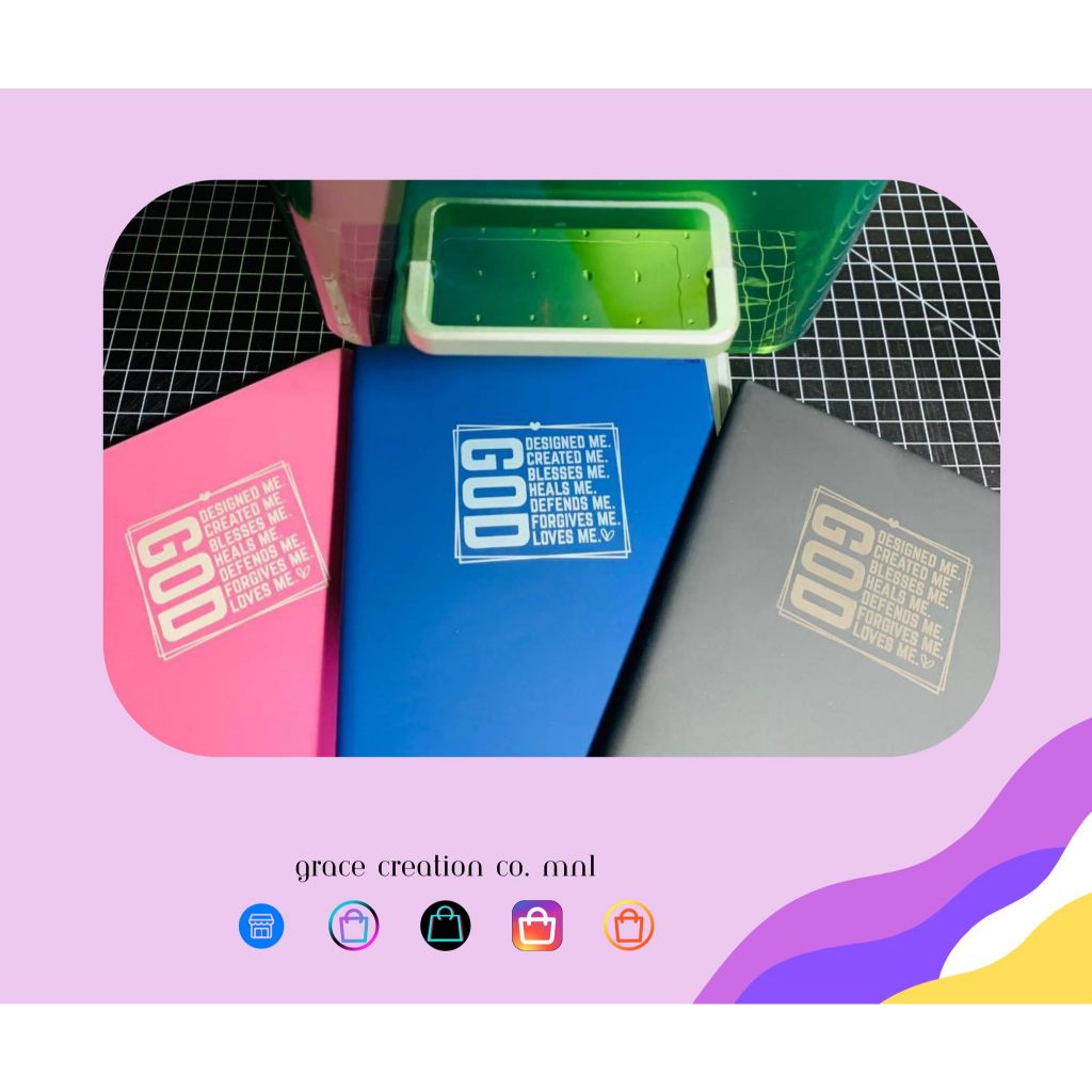 Personalized Rubber Notebooks using Heat Transfer Decals | Shopee ...
