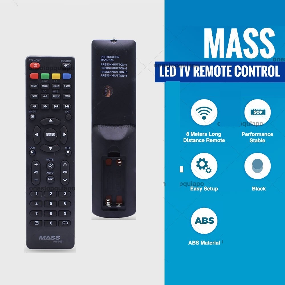 Mass Led TV Remote for 17/19/22/32 inch | Shopee Philippines
