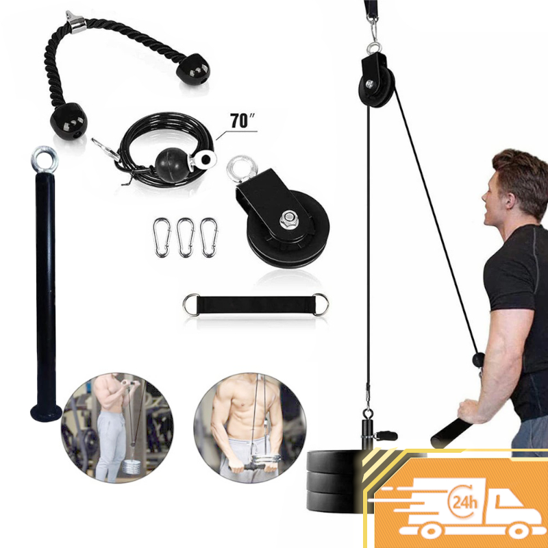 Fitness DIY Pulley Cable Machine Attachment System Loading Pin Lifting