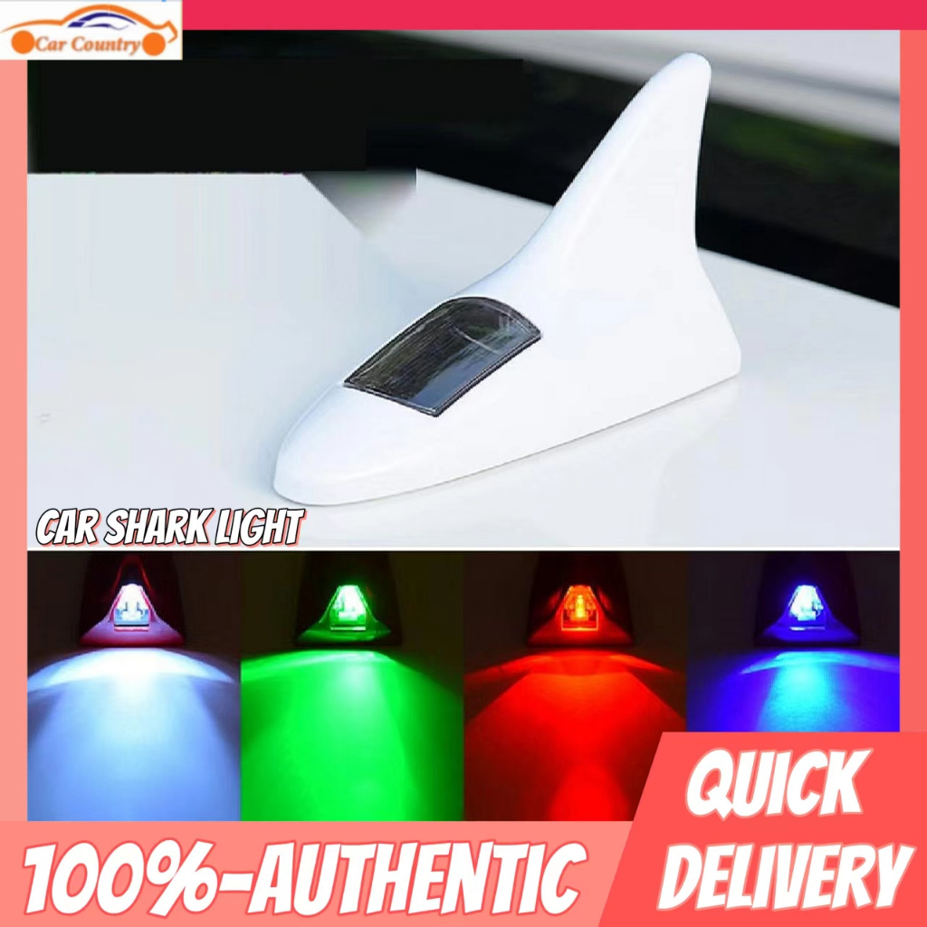 Car solar flashing lights decorated with shark fin tail lights ...