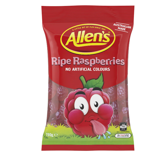 Allen's Ripe Raspberries Lollies Bag 190g ( FEB 2025) | Shopee Philippines