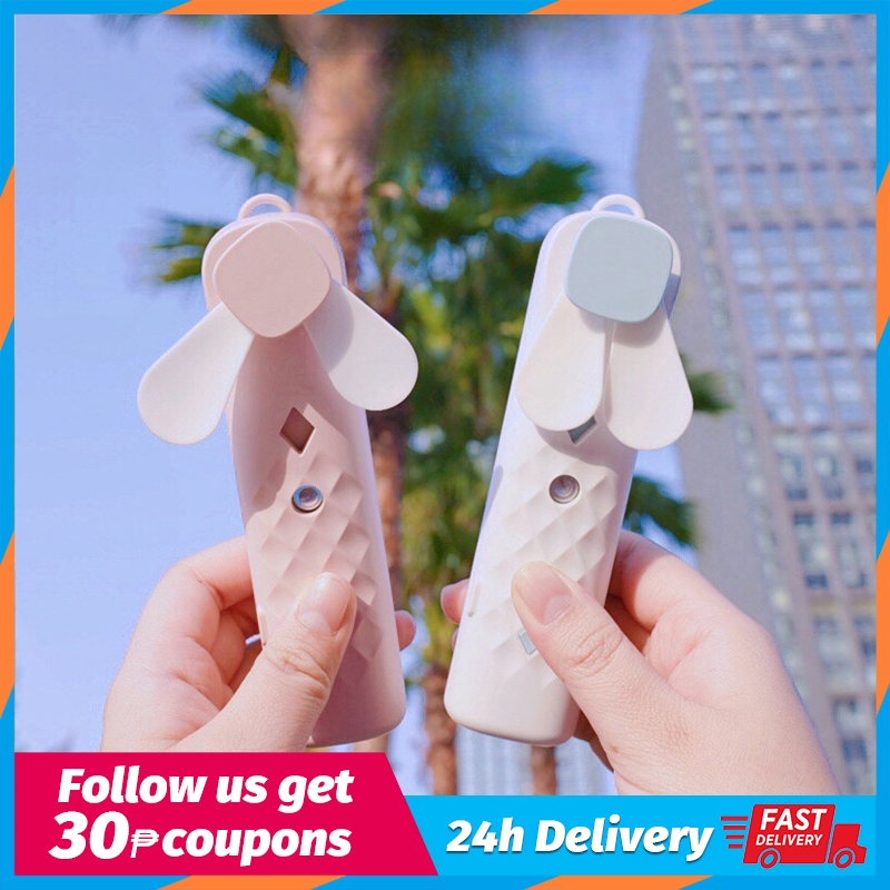 2 In 1 Hand Held Water Spray Mist Hand Fan Usb Mini Air Cooler Fan ...
