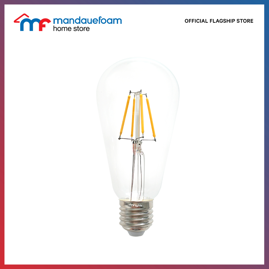 Mandaue Foam Filament Pear Bulb Warmwhite 6W | Shopee Philippines