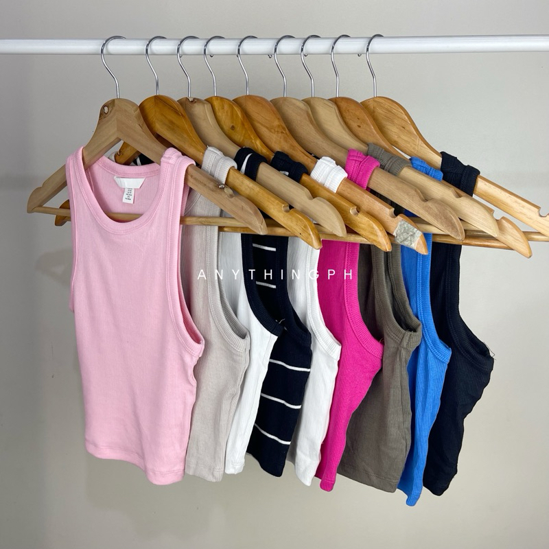 HM RIBBED TANK TOP | Original Overrun | Shopee Philippines