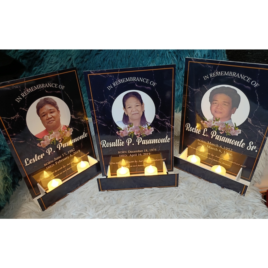 JEJA A4 Memorial Sintra Lapida for Undas/Commemorative Display for ...