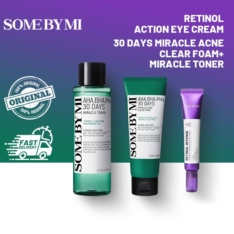 Some By Mi Aha Bha Pha Miracle Toneracne Clear Foam Cleanserretinol 
