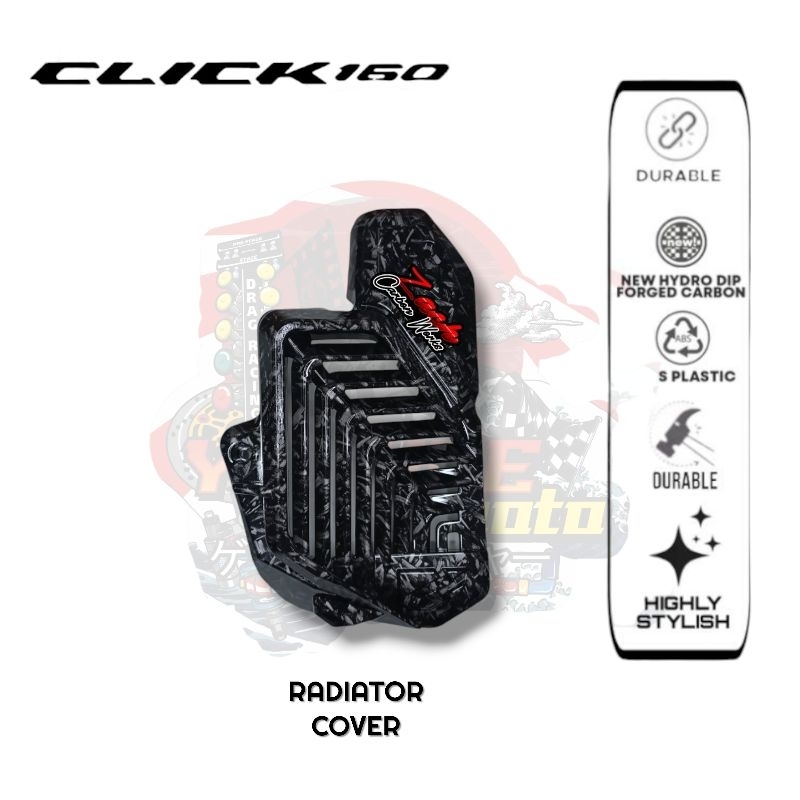 NEW!! Honda Click 160 forged hydro dip carbon radiator | Shopee Philippines