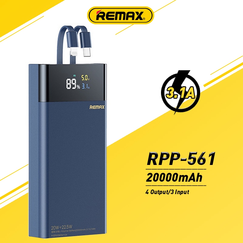 Remax RPP-561 Powerbank 20000mAh 20W+22.5W PD+QC Fast charge Power Bank ...