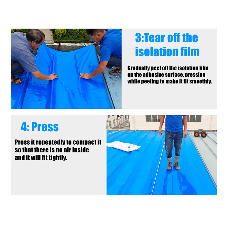 Color steel tile waterproof selfadhesive membrane Roof leak repair