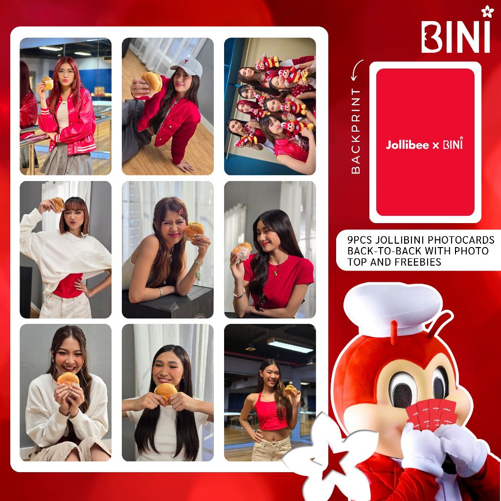 BINI MODESS PHOTOCARDS, JOLLIBINI PHOTOCARDS, PUREGOLD, SHOPEE 250 GSM