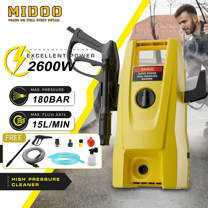 MIDOO Portable High Pressure Washer Home Multifunctional Car Wash Heavy ...