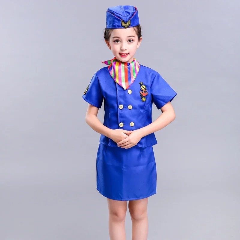 Stewardess Childrens Costume main image 0