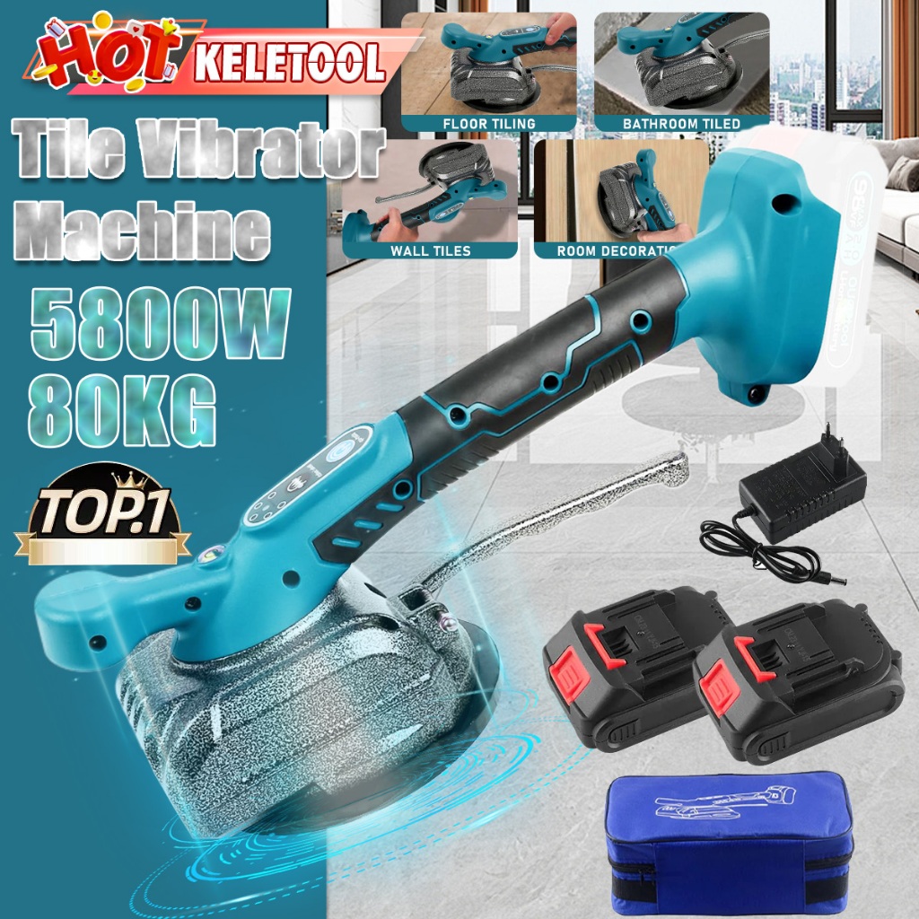 5800W Portable Tile Vibrator Tile auto leveling Laying Lithium tiling ...