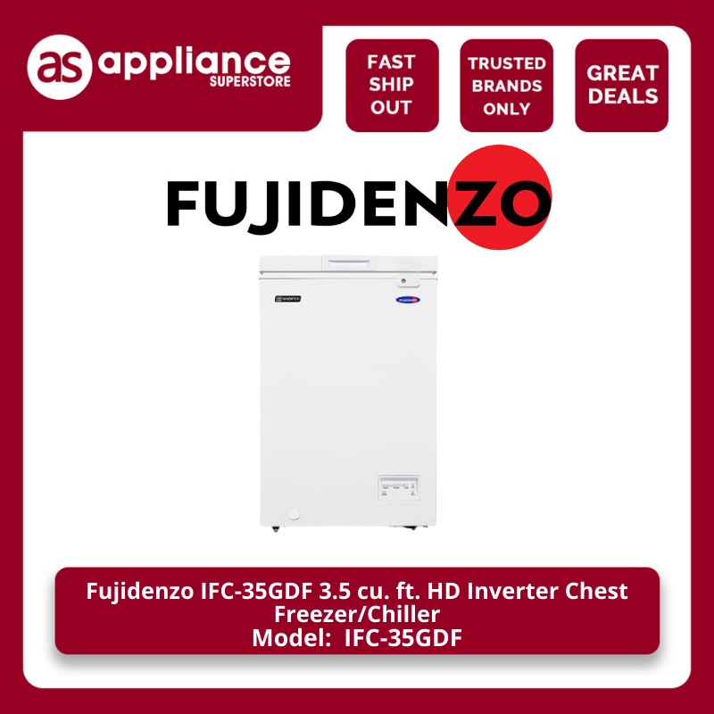 Fujidenzo IFC-35GDF 3.5 cu. ft. HD Inverter Chest Freezer/Chiller ...