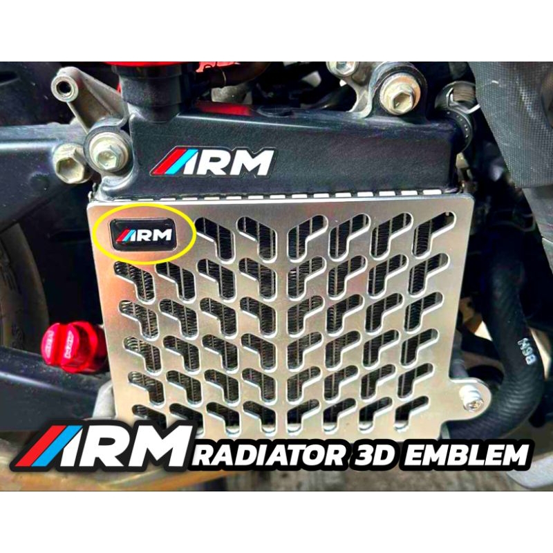 ARM RADIATOR 3D EMBLEM | ARM REPLACEMENT STICKER | Shopee Philippines