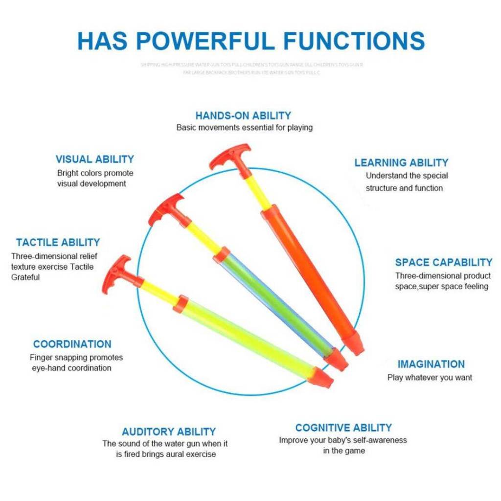 PullOut Water Gun Syringe Type Plastic Children's Toy Drifting Water