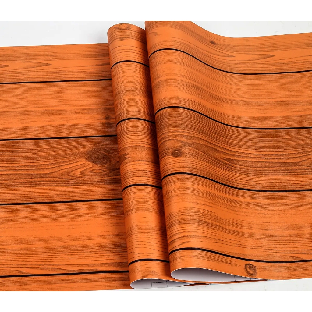 PVC wood wallpaper sticker design DIY Wall decor selfadhesive 10Meters