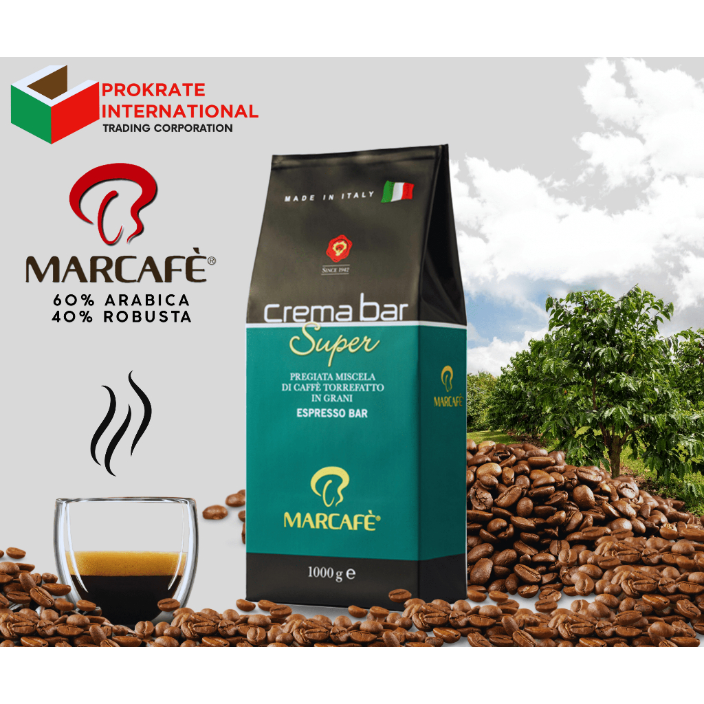 Marcafe Italian Coffee Beans Crema Bar 1kg | Shopee Philippines