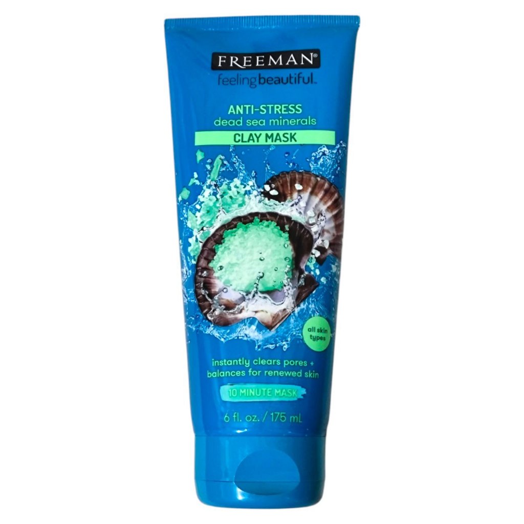 Freeman Dead Sea Minerals Anti-Stress Clay Facial Mask, Hydrating ...