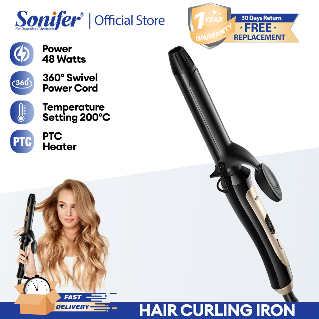 Sonifer Curler Professional Iron 25MM barrel produces classic curls ...