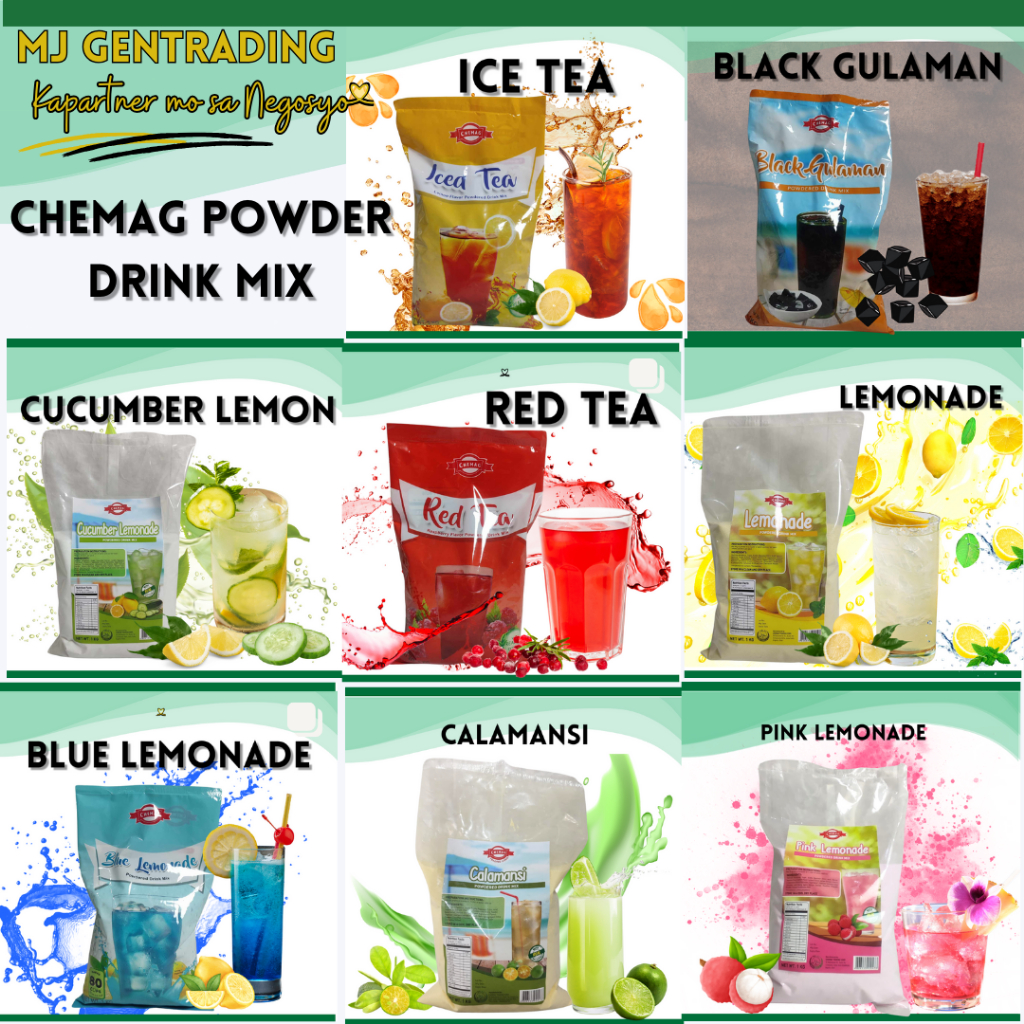 Chemag Juice Blue Lemonade Iced Tea Powder Cucumber Mix 1kilo No Need ...